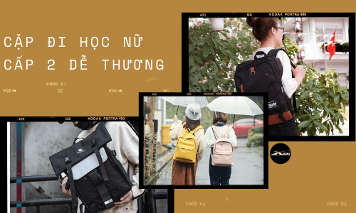 Cặp đi học nữ cấp 2 dễ thương