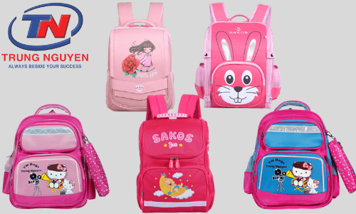 Cặp đi học nữ cấp 1 phân ngăn tiện dụng