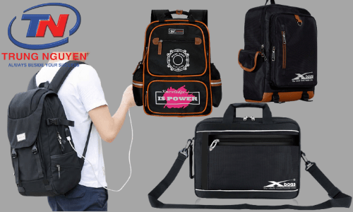 cặp sách học sinh cấp 2 nữ màu đen